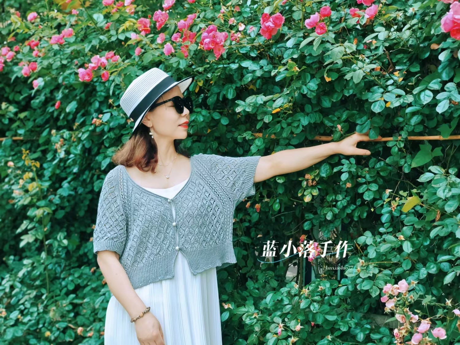 女士棒针插肩短袖 女士棒针插肩短袖